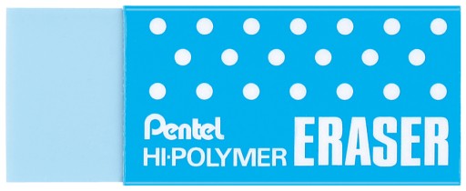 DRAWING ERASER, malý, modrý. PENTEL NEZANECHÁVA ŽIADNE STOPY