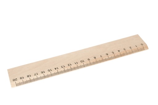 Drevené pravítko 20 cm, prírodná miera, BUK!