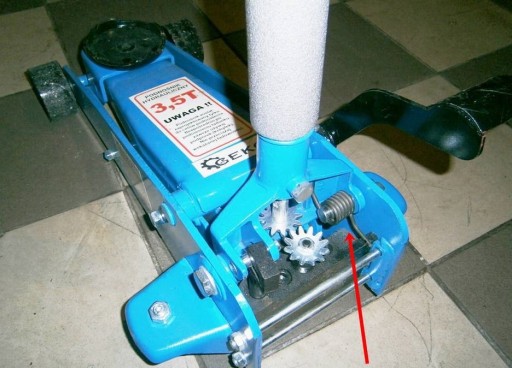 Hydraulický zdvihák žabky pružinový 3T