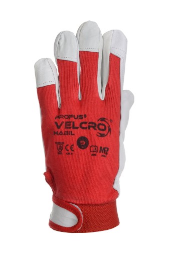 SUPER KOZIE KOŽENÉ RUKAVICE PROFUS VELCRO veľkosť 9