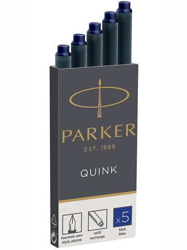 Náplne do pera Parker QUINK modré, 5 ks