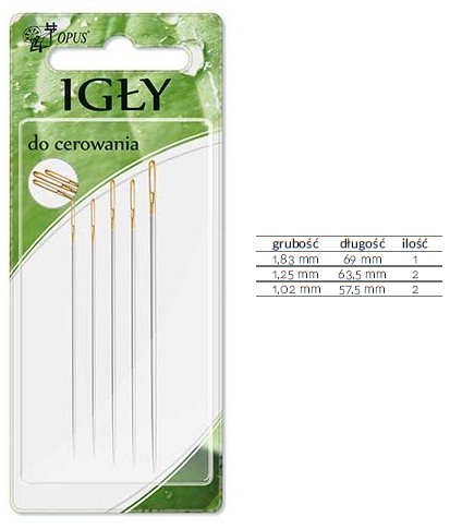 Látacie ihly prechádzajú OP 106 OPUS 5 kusov