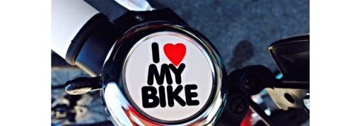 OCELOVÝ BIKE ZVON MILUJEM SVOJ BICYKEL STRIEBORNÝ