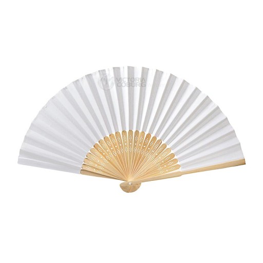 Drevený ventilátor s BIELEM papierovým poťahom