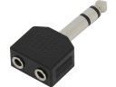 Adaptér 6,3 jack / 2 jack 3,5 stereo konektory (0581