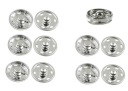 ZÁPADKY na ŠITIE 18,9mm / 19mm Patentka 6 ks. STRIEBRO |7