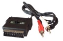 EURO SCART zásuvka 2x RCA 1,5 m IN OUT (4683)