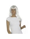 Dlhá BIELA ​​Parochňa, umelé vlasy, ANJELSKÝ OUTFIT, 55 cm