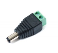 DC MALE konektor, zásuvka 5,5/2,1, napája LED pásik