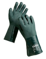 PRACOVNÉ RUKAVICE Z CHEMICKÉ GUMY PVC 35 CM 11