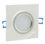 PEVNÉ SKLENENÉ SVETLO CHROM + GU10 LED 1W