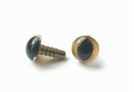 1 pár mačacích očí pre maskotov 12mm zlato, pol