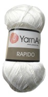 100g 100% priadza Rapido z mikrovlákna, biela 671