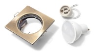 SET HALOGÉNOVÉ SVETLÁ, MOSADZ + LED 9W + GU10