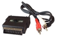 EURO SCART zásuvka 2x RCA 1,5 m IN OUT (4683)