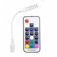RGB RF ovládač/ovládač + diaľkové ovládanie 17 pre LED pásy