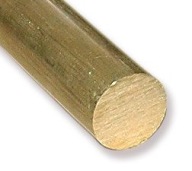 Mosadzná valčeková tyč, mosadz, priemer 15 - 10 cm