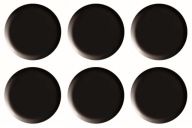 Okrúhle kancelárske magnety - ČIERNA 20mm 6 kusov GM400-V6