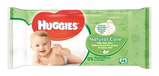 Huggies Natural Care vlhčené obrúsky 1 x 56 ks.