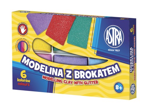 Modelovacia hmota ASTRA 6 farieb s trblietkami