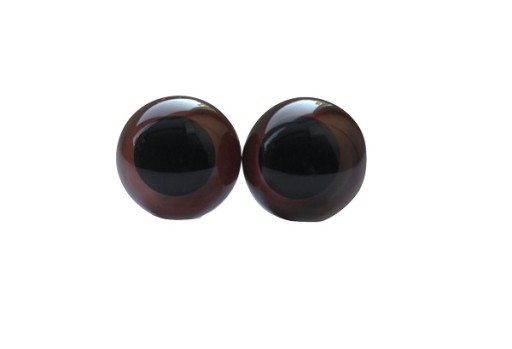 1 pár upínacích očiek pre maskota 14mm svetlohnedá