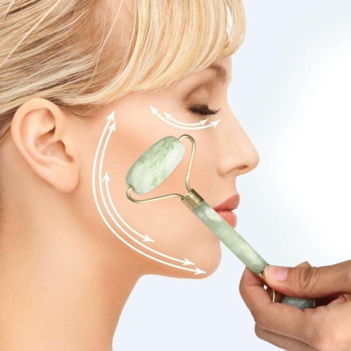 JADEITOVÝ FACE ROLLER GUA SHA ZELENÝ JADE ROLLER NA TELO