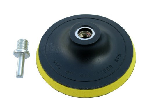 KOTÚČ SO VELCRO 125mm M14 PLUS ADAPTÉROM NA VŔTAČKU