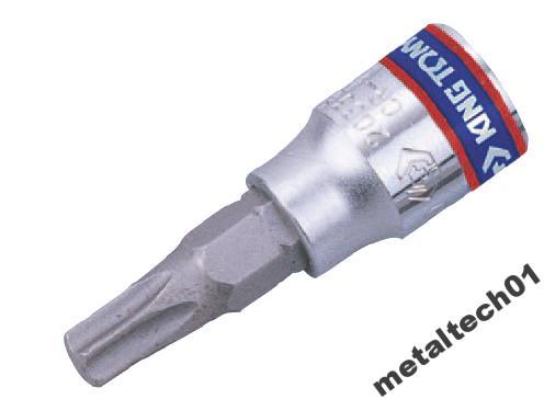 HROTY NA KĽÚČOVÉ ZÁSUVKY 1/4 TORX 30 KING TONY