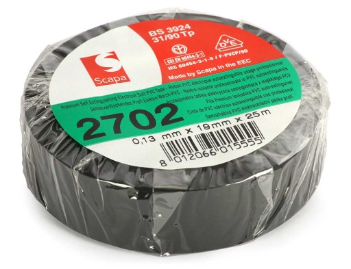 SCAPA 2702 čierna PVC izolačná páska 25m ABCV