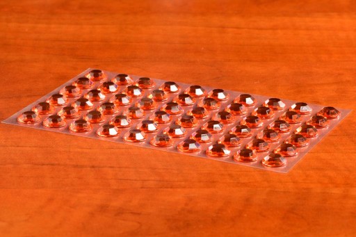 XXXL ORANŽOVÉ SAMOLEPIACE KRYŠTÁLY 12mm 60ks 173