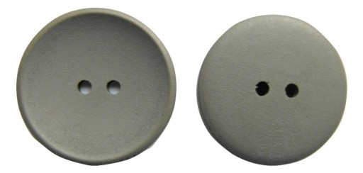 2ks drevený gombík hladký 30mm šedý