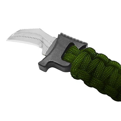 NÁRAMOK PARACORD SURVIVAL BAND 5v1 S NOŽOM MILITARY SURVIVAL