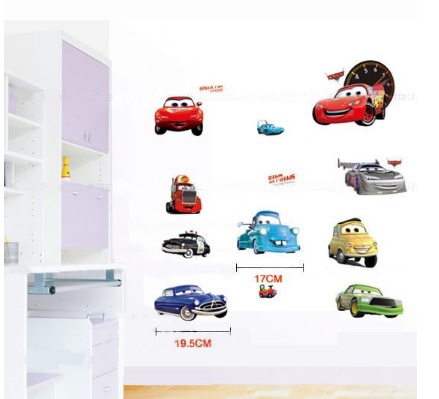 Nálepky na stenu CARS CIGZAG