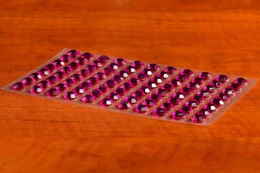 XXL FUCHSCIA SAMOLEPIACE KRYŠTÁLY 10mm 88ks 158