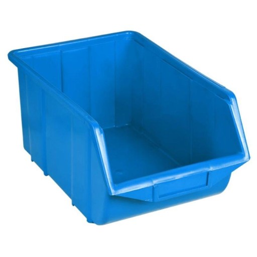Plastová nádoba so zásuvkou 160x250x129mm modrá Ecobox stredná 35531N