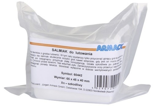 SALMIAK KOMPRES NA ODSTRAŇOVANIE OXIDU Z PÁJKY BOT 65*4