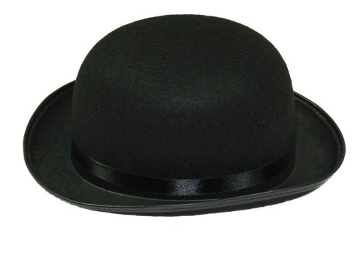CHARLIE CHAPLIN BOWLINGOVÝ ČIAPOK, ČIERNA, 53-56CM