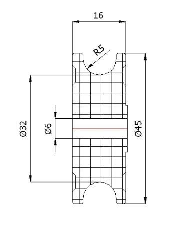 fi 45 ROPE ROLLER fi 10 Lanové valčeky ROLLER