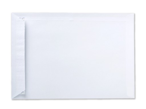 HK samolepiaca obálka s pruhom biela C4 (229 x 324 mm) Bong 50 kusov