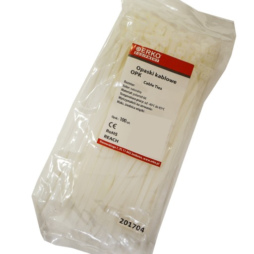 biela upínacia páska OPK 100 2,5 100 ks ERKO