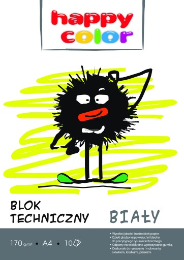Technický blok A4/10 biely 170g Happy Color