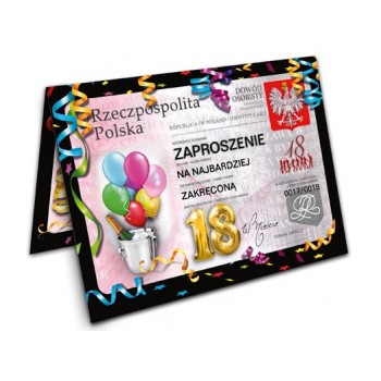 Pozvánky k 18. narodeninám ID 2 kusy