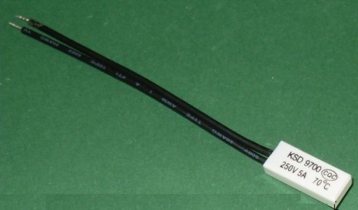 Tepelný spínač 5A 250V 70C uzavretý FV(1767)