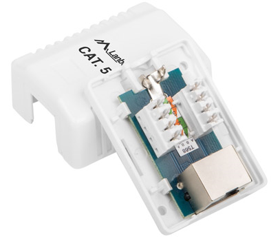 Lanberg nástenná zásuvka 1x RJ-45 Kat. 5E FTP