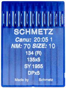 Ihly Schmetz 135x5 DPx5 '70 hrubý pažbový stroj s vázaným stehom