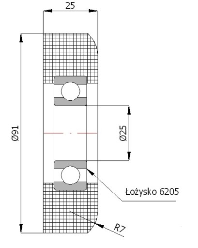 fi 91 VALIČKA BRÁNY S LOŽISKOM, VALCE BRÁNY
