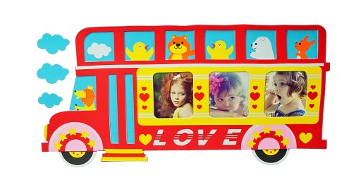 NÁLEPY NA STENU AUTOBUS NA FOTO 60CM E0398 EMAJ