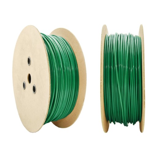 Lano oceľové lano v lagging Lagging PVC povlak zelený 3/6mm 1x19 1mb
