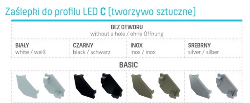 KRYT NA HLINÍKOVÝ LED PROFIL A,B,C,D,H,X,Y,Z