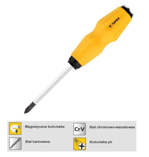 Krížový skrutkovač na dierovanie PH2x150 mm SKRUTKOVAČ